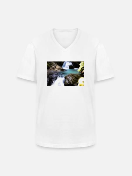 Keiner Wasserfall - Männer-T-Shirt mit V-Ausschnitt - Weiß