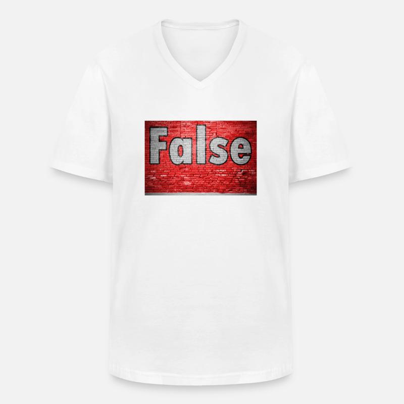 False Ziegelsteinmauer Graffiti - Männer-T-Shirt mit V-Ausschnitt - Weiß