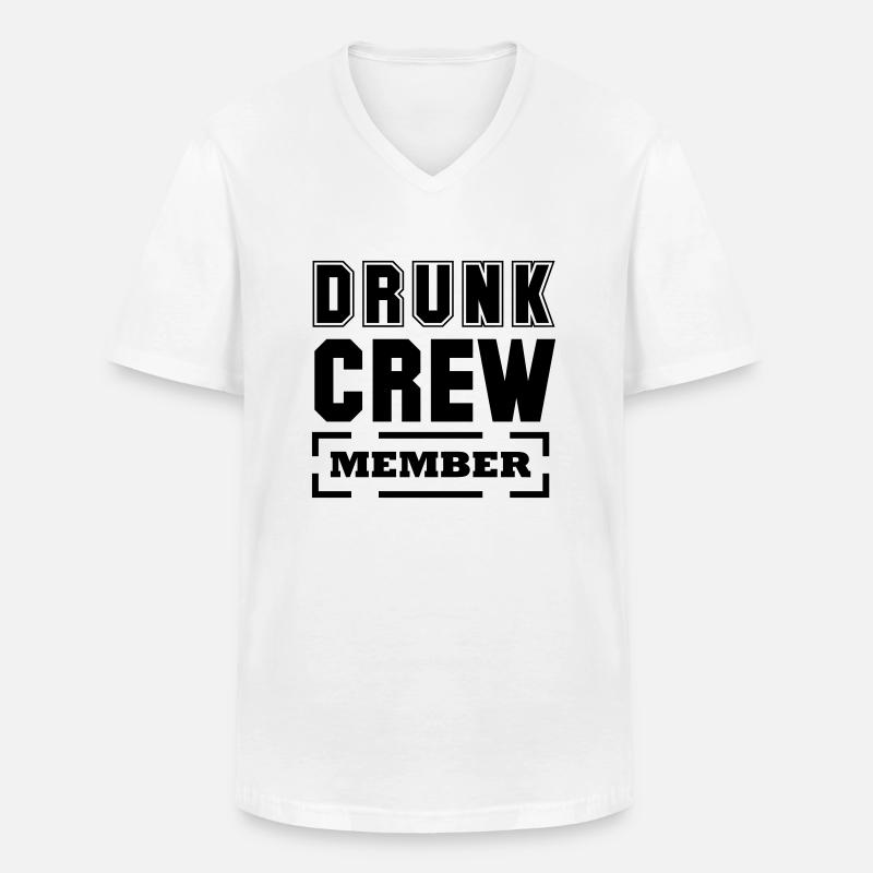 drunk crew member - Männer-T-Shirt mit V-Ausschnitt - Weiß