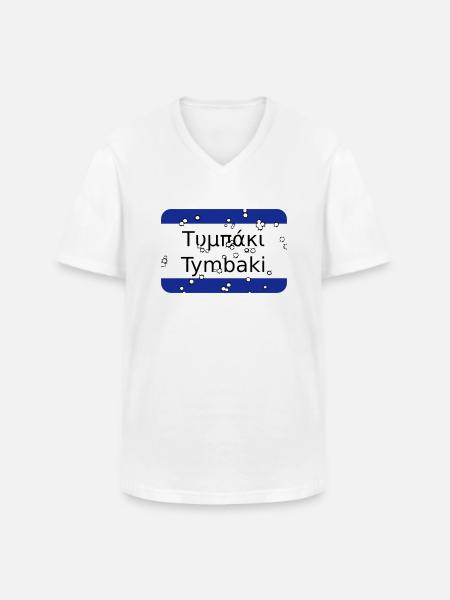 Mg Tymbaki - Men's V-Neck T-Shirt - white