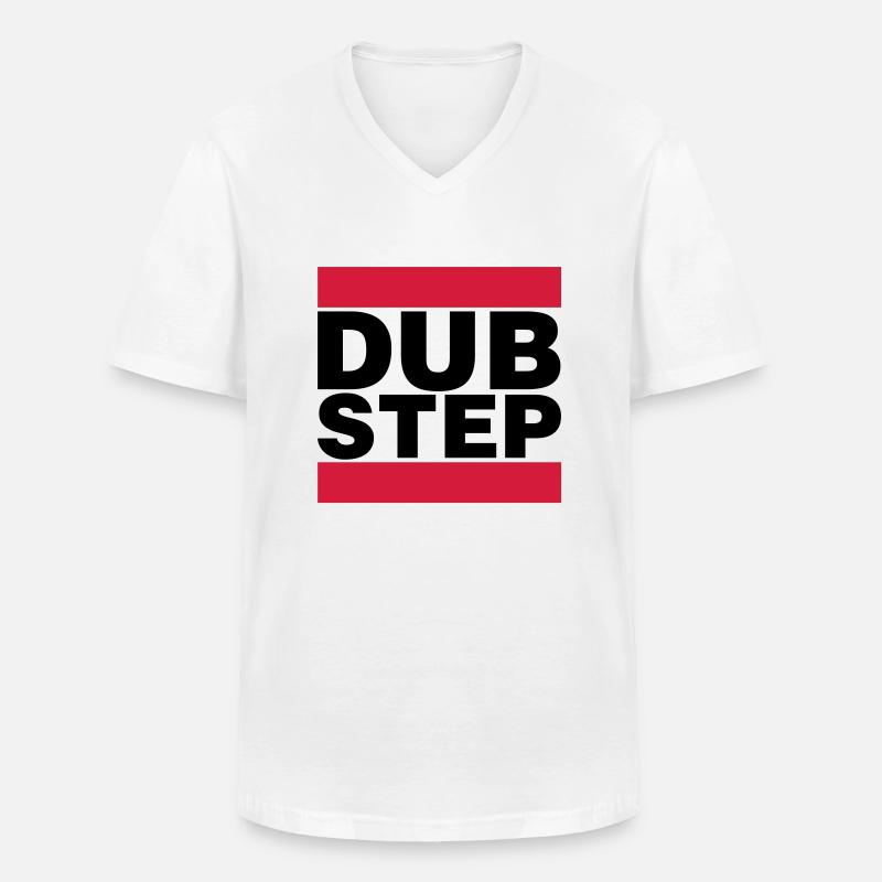 Dubstep - Männer-T-Shirt mit V-Ausschnitt - Weiß