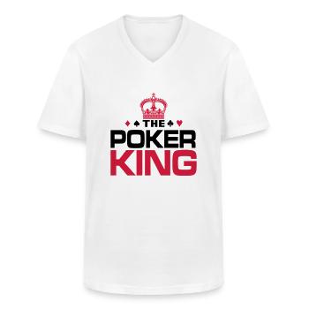 Poker King - Männer-T-Shirt mit V-Ausschnitt - Weiß - Vorne - AI Model Male 185 light (185cm)