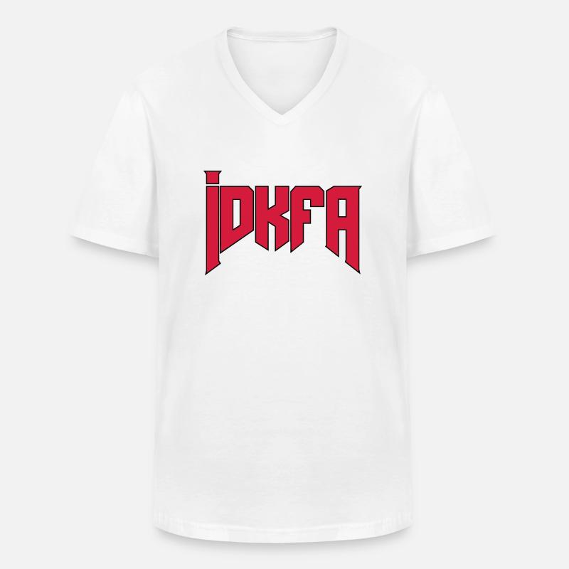 Doom Cheat-Code "idkfa" - Männer-T-Shirt mit V-Ausschnitt - Weiß