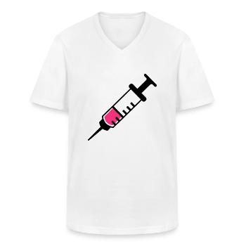 Spritze - Männer-T-Shirt mit V-Ausschnitt - Weiß - Vorne - AI Model Male 185 light (185cm)