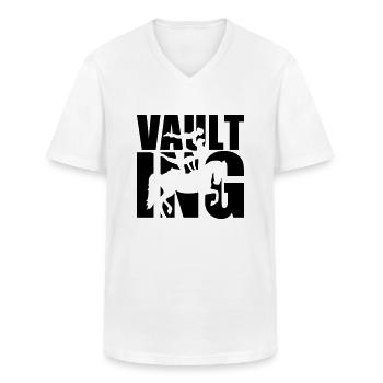 Voltigieren - Männer-T-Shirt mit V-Ausschnitt - Weiß - Vorne - AI Model Male 185 light (185cm)