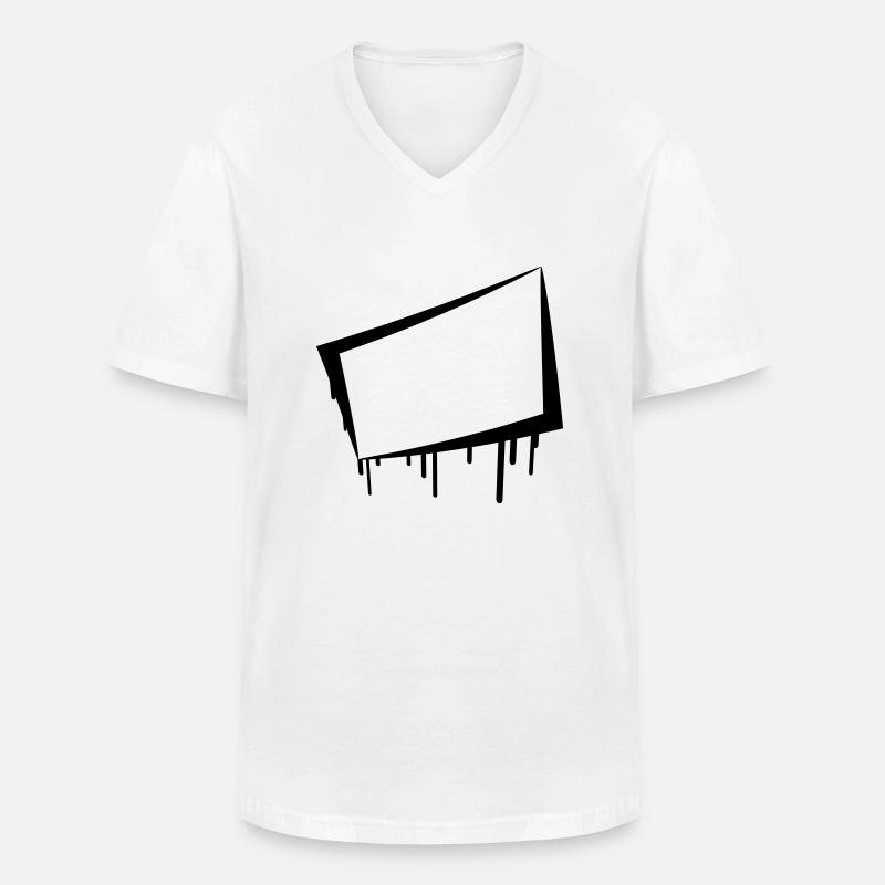 Frame - Männer-T-Shirt mit V-Ausschnitt - Weiß