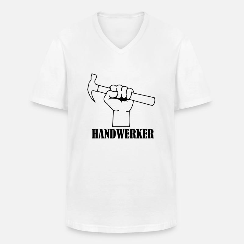 handwerker_01 - Männer-T-Shirt mit V-Ausschnitt - Weiß