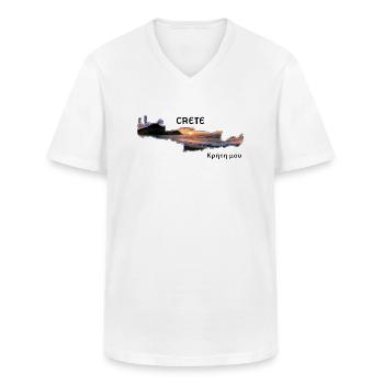 Kreta Crete - Männer-T-Shirt mit V-Ausschnitt - Weiß - Vorne - AI Model Male 185 light (185cm)