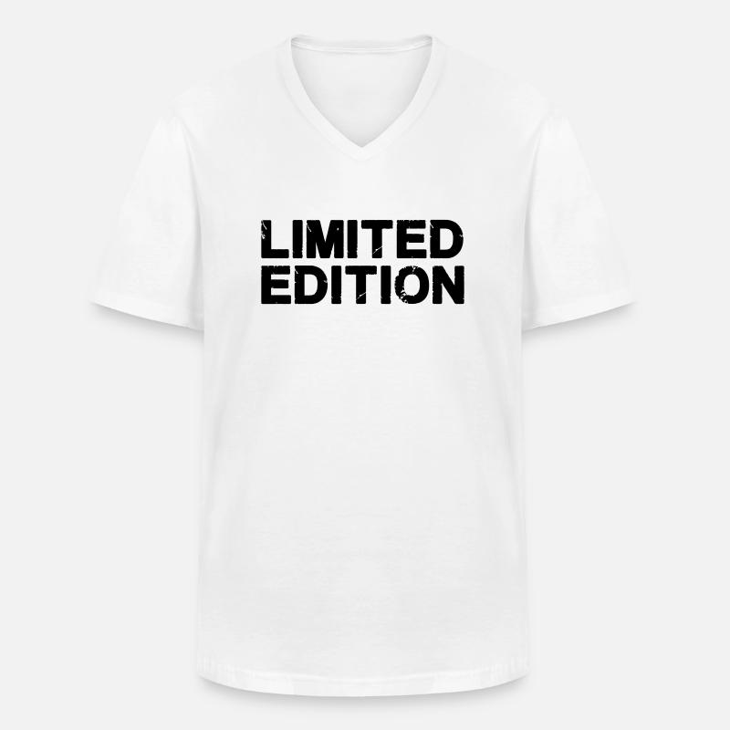 limited edition - Männer-T-Shirt mit V-Ausschnitt - Weiß