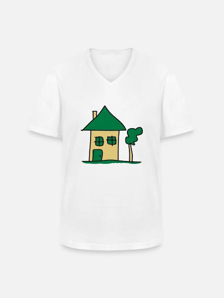 house - Men's V-Neck T-Shirt - white