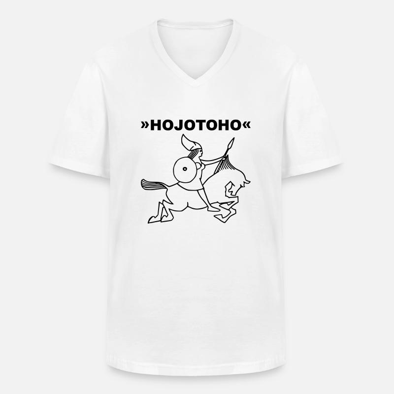 Walküre HOJOTOHO - Männer-T-Shirt mit V-Ausschnitt - Weiß