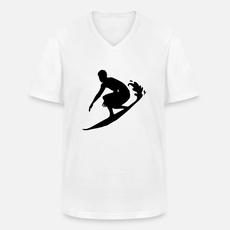 surfer_1 - Männer-T-Shirt mit V-Ausschnitt - Weiß