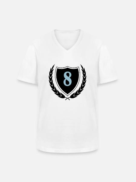 coat of arms 8 - Men's V-Neck T-Shirt - white