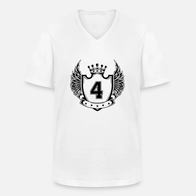 Wappen 4 - Männer-T-Shirt mit V-Ausschnitt - Weiß