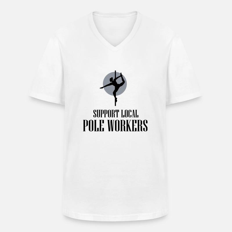 Dancing Dance Music - Männer-T-Shirt mit V-Ausschnitt - Weiß