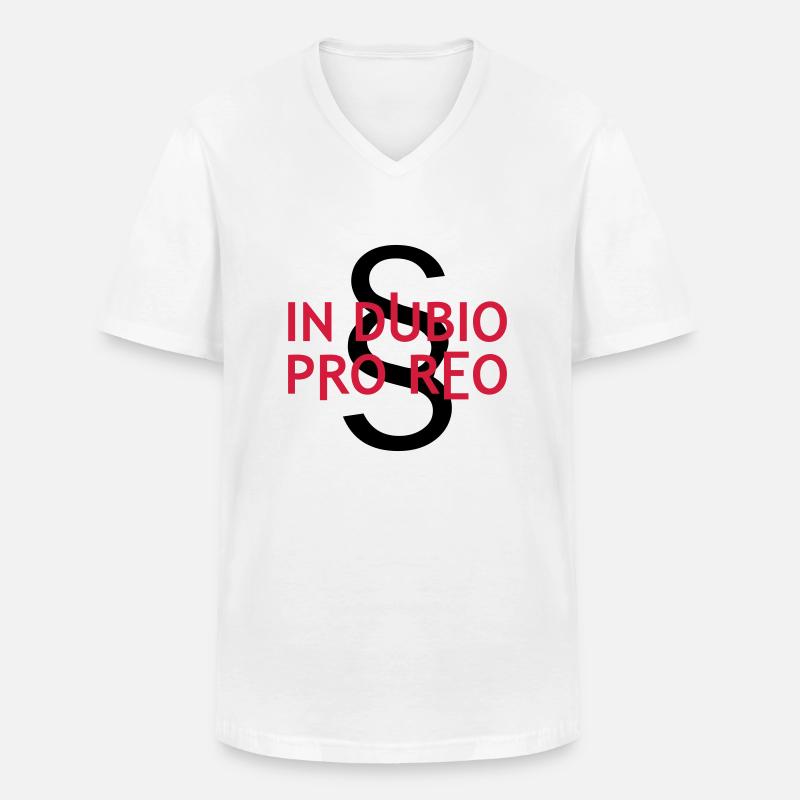 in dubio pro reo - Männer-T-Shirt mit V-Ausschnitt - Weiß