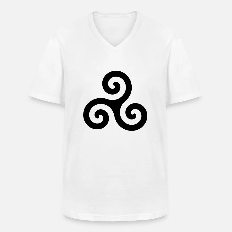 celtic symbol - Männer-T-Shirt mit V-Ausschnitt - Weiß