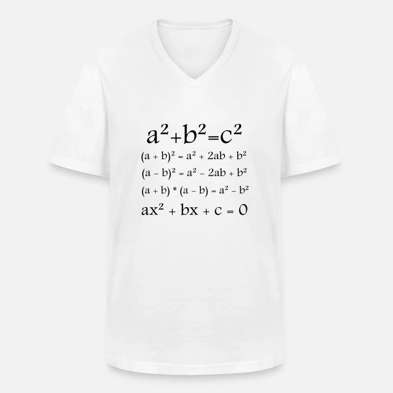 Mathematik / Math / Formel - Männer-T-Shirt mit V-Ausschnitt - Weiß