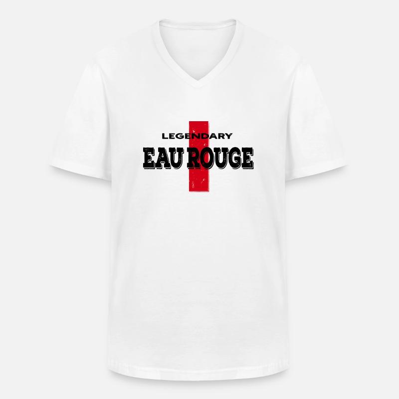 Legendary Eau Rouge - Männer-T-Shirt mit V-Ausschnitt - Weiß
