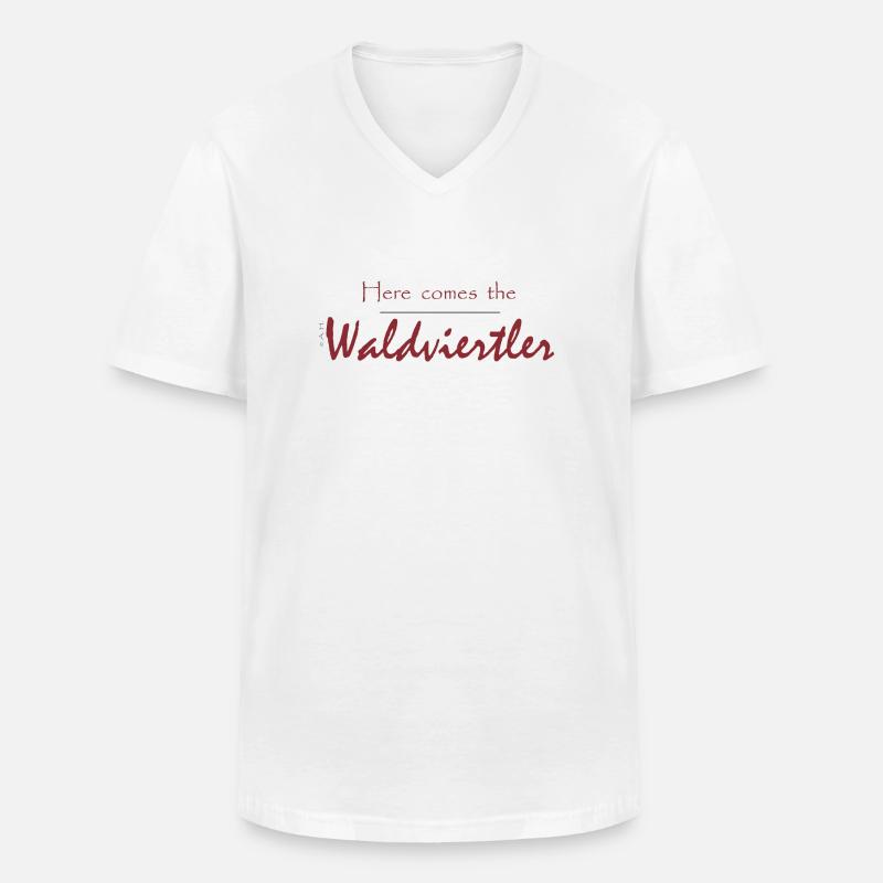 Waldviertler 17 - Männer-T-Shirt mit V-Ausschnitt - Weiß
