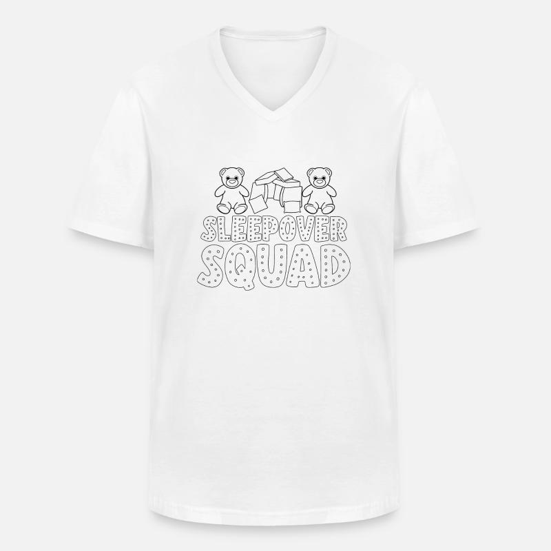 Übernachtungsparty Pyjama Pyjamaparty - Männer-T-Shirt mit V-Ausschnitt - Weiß