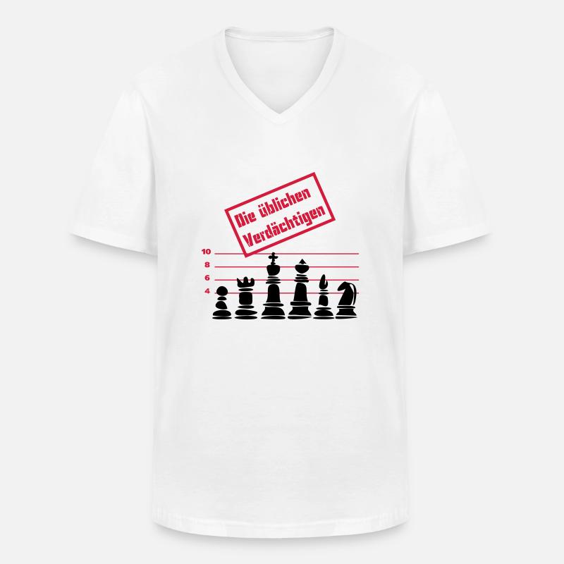 Die üblichen Verdächtigen - Männer-T-Shirt mit V-Ausschnitt - Weiß