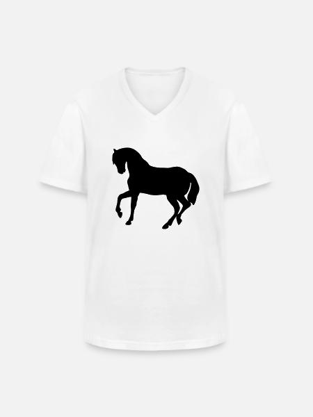 Cute Pony - Men's V-Neck T-Shirt - white