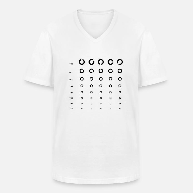 Sehtest C - Männer-T-Shirt mit V-Ausschnitt - Weiß