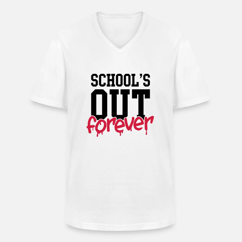 school's out forever - Männer-T-Shirt mit V-Ausschnitt - Weiß
