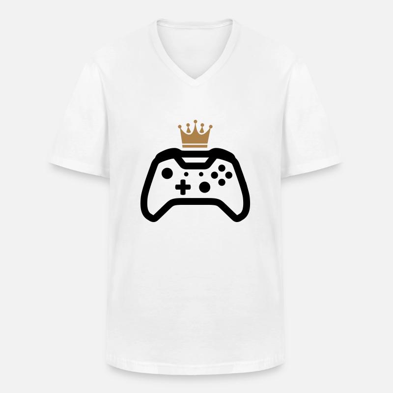 gamer - Männer-T-Shirt mit V-Ausschnitt - Weiß