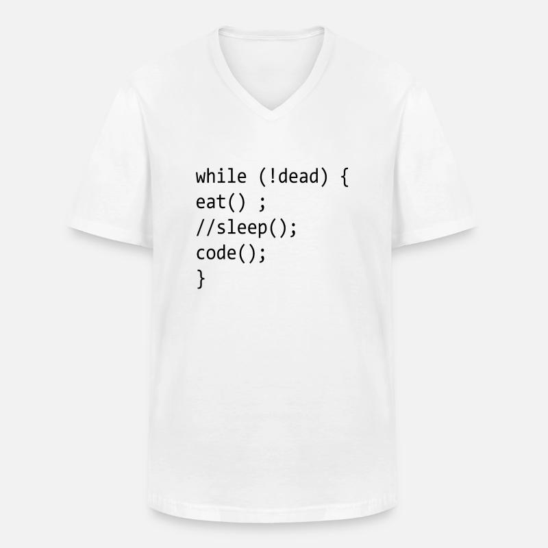 Code Admin Informatik Nerd Programming - Männer-T-Shirt mit V-Ausschnitt - Weiß