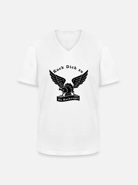 KDZ2 - Männer-T-Shirt mit V-Ausschnitt - Weiß