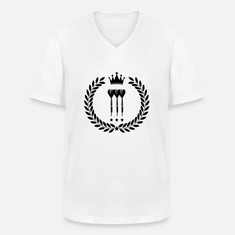 dart - Männer-T-Shirt mit V-Ausschnitt - Weiß