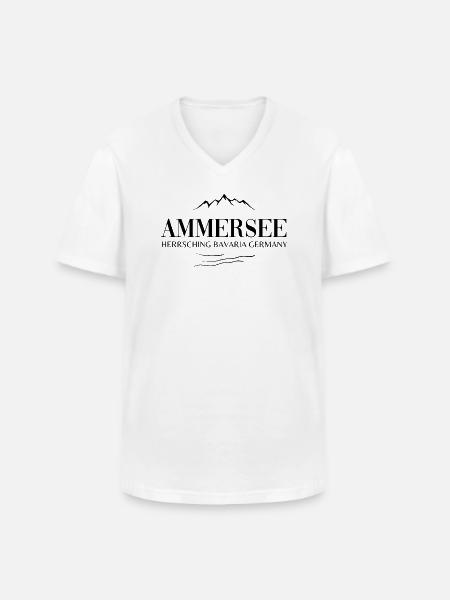Ammersee Bavaria Germany Herrsching - Männer-T-Shirt mit V-Ausschnitt - Weiß