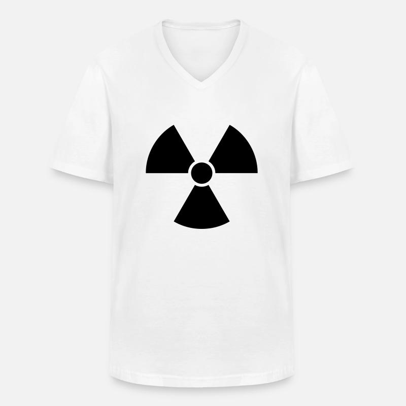 Atomkraft Logo - Männer-T-Shirt mit V-Ausschnitt - Weiß