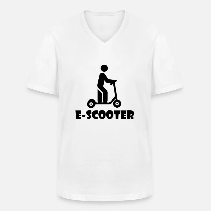 Roller Scooter E-Scooter - Männer-T-Shirt mit V-Ausschnitt - Weiß
