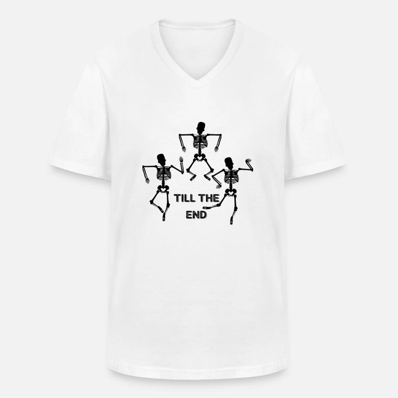 Dancing Dance Music - Männer-T-Shirt mit V-Ausschnitt - Weiß