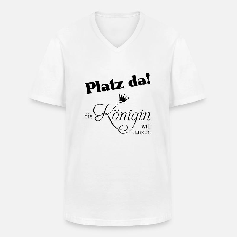 platz da - Männer-T-Shirt mit V-Ausschnitt - Weiß