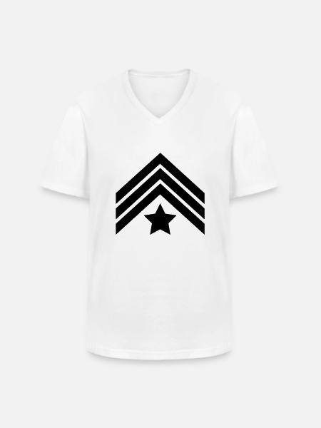 sergeant__f1 - Männer-T-Shirt mit V-Ausschnitt - Weiß