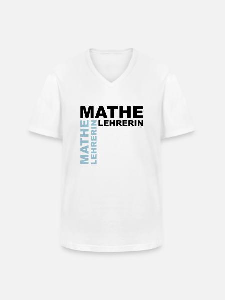 Mathe Lehrerin - V2 - Männer-T-Shirt mit V-Ausschnitt - Weiß
