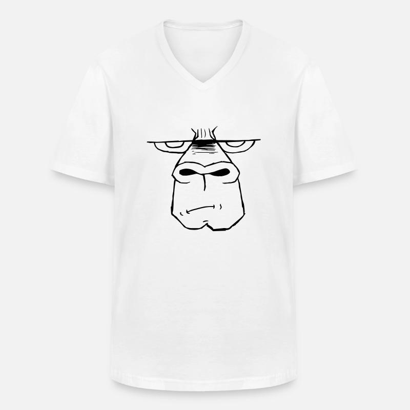 Ape - Männer-T-Shirt mit V-Ausschnitt - Weiß