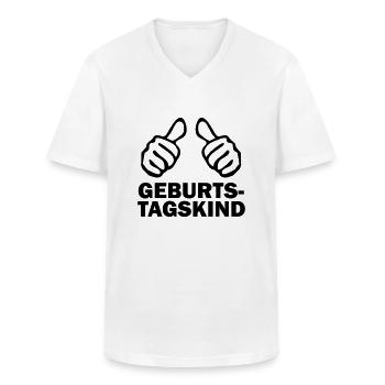 geburtstagskind - Männer-T-Shirt mit V-Ausschnitt - Weiß - Vorne - AI Model Male 185 light (185cm)