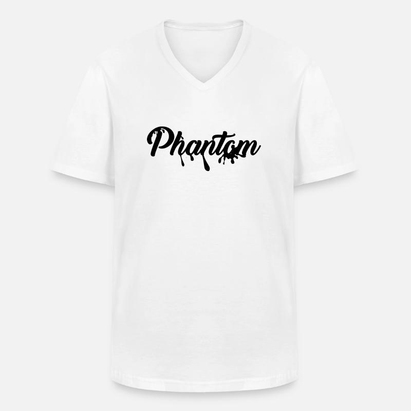 Phantom - Männer-T-Shirt mit V-Ausschnitt - Weiß