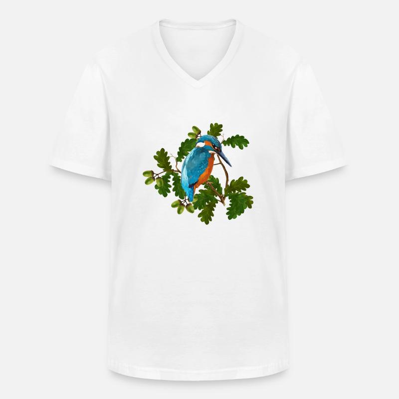 Vogel - Männer-T-Shirt mit V-Ausschnitt - Weiß