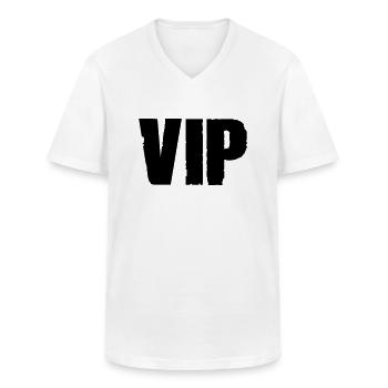 VIP - Men's V-Neck T-Shirt - white - Front - AI Model Male 185 light (185cm)