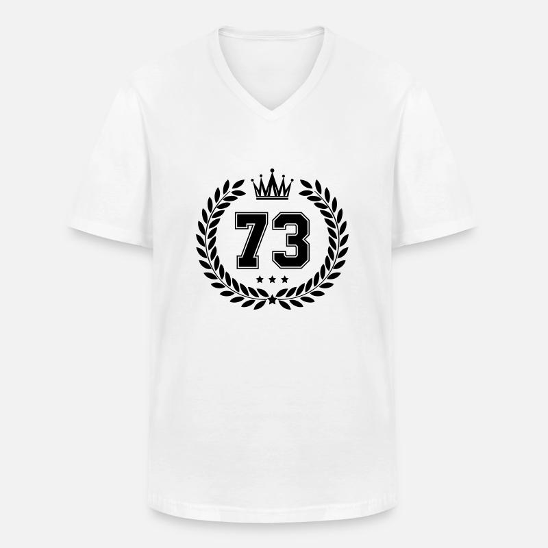 wappen 73 - Männer-T-Shirt mit V-Ausschnitt - Weiß