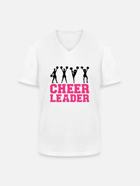Cheerleader - T-shirt col V Homme - blanc
