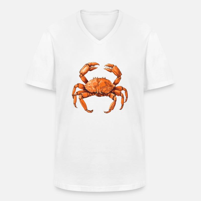 Die Krabbe - Männer-T-Shirt mit V-Ausschnitt - Weiß