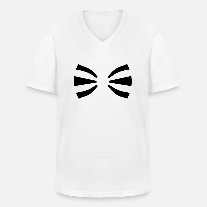 Binden - Männer-T-Shirt mit V-Ausschnitt - Weiß