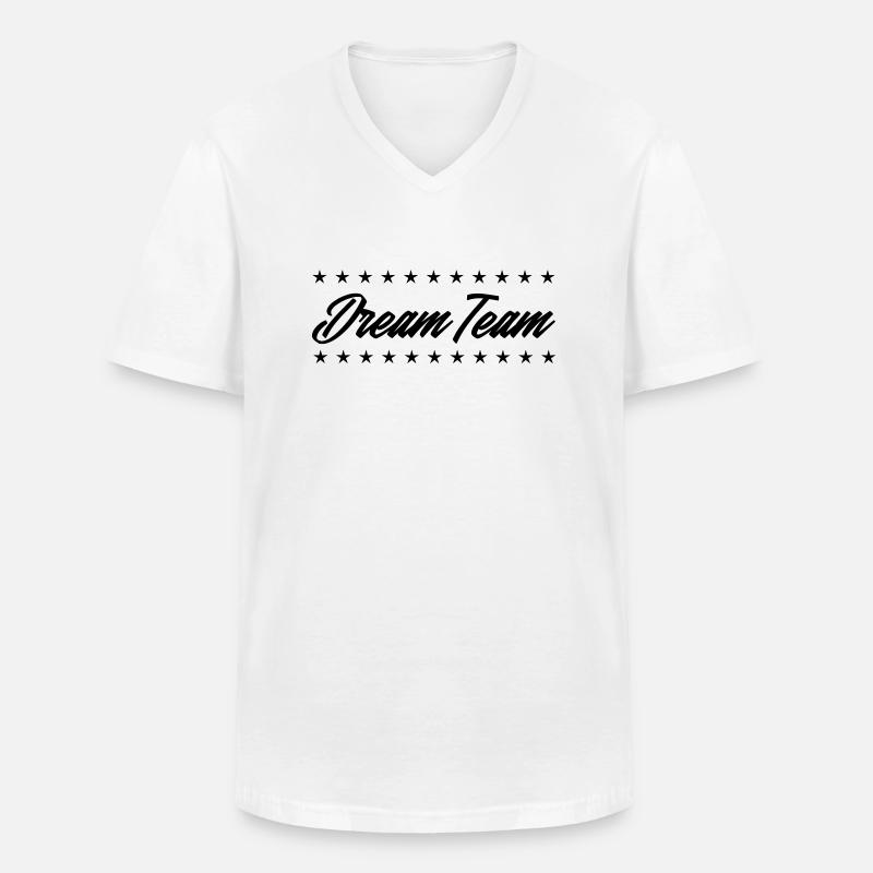 dream team - Männer-T-Shirt mit V-Ausschnitt - Weiß